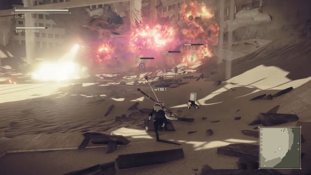 NieR: Automata, PC, Gameplay, How to Level Up Fast (Early Game), Screenshot, NoobFeed