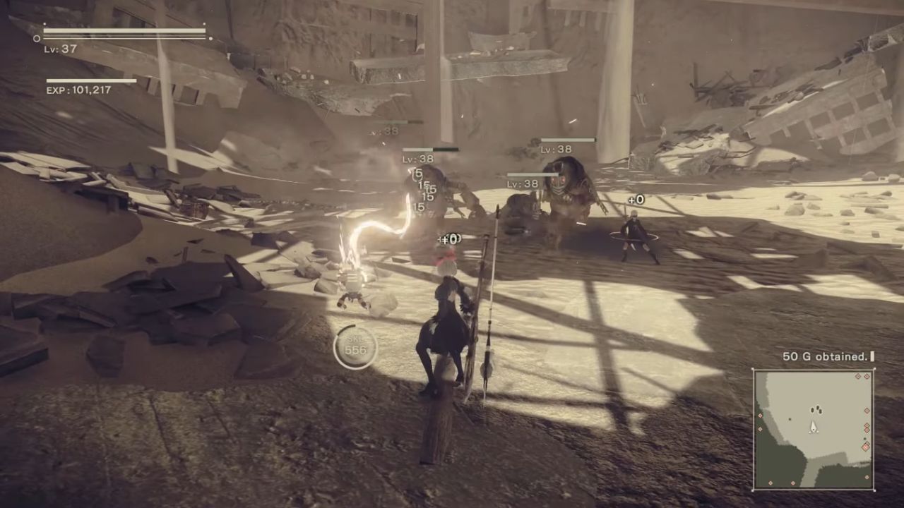 NieR: Automata, PC, Gameplay, How to Level Up Fast (Early Game), Screenshot, NoobFeed