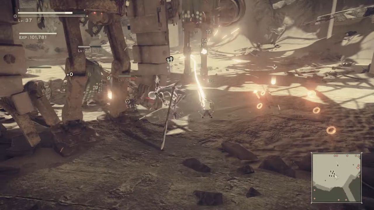 NieR: Automata, PC, Gameplay, How to Level Up Fast (Early Game), Screenshot, NoobFeed