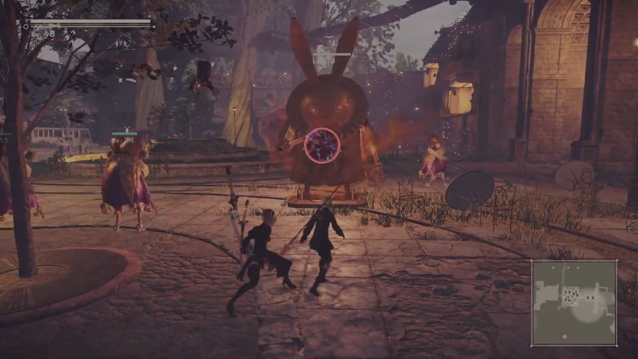 NieR: Automata, PC, Gameplay, Best XP Farm With Amusement Park Rabbit, Screenshot, NoobFeed