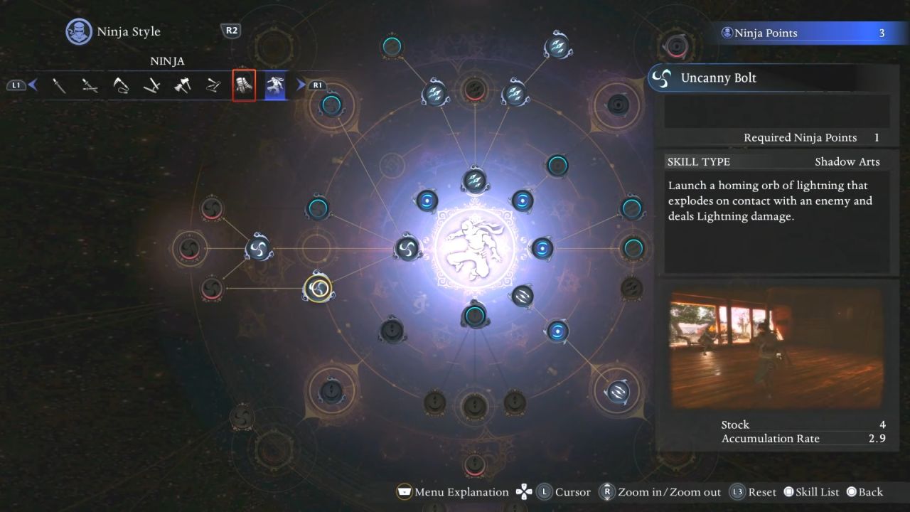 Nioh 3, Guide, How to Equip Ninjutsu