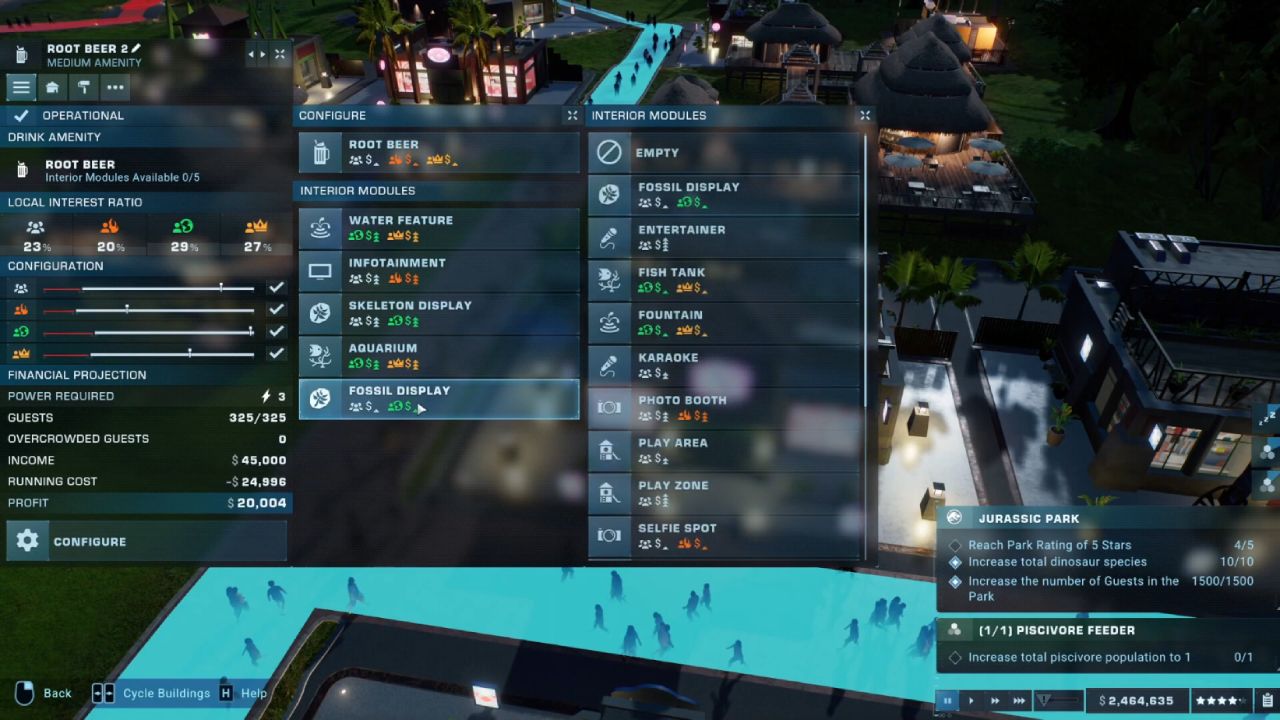 Jurassic World Evolution 2, PC, Gameplay, Best Shops And Amenities Setup, Screenshot, NoobFeed