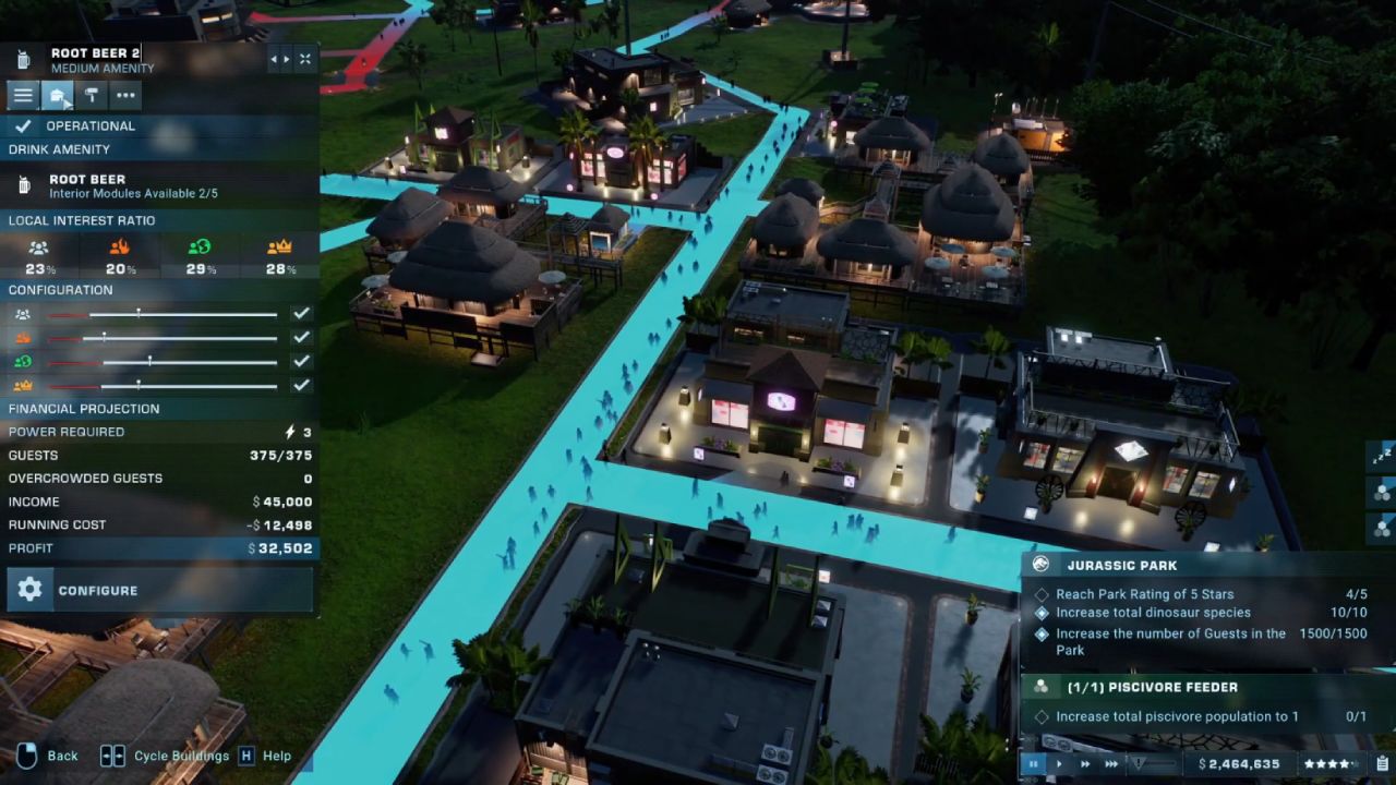 Jurassic World Evolution 2, PC, Gameplay, Best Shops And Amenities Setup, Screenshot, NoobFeed