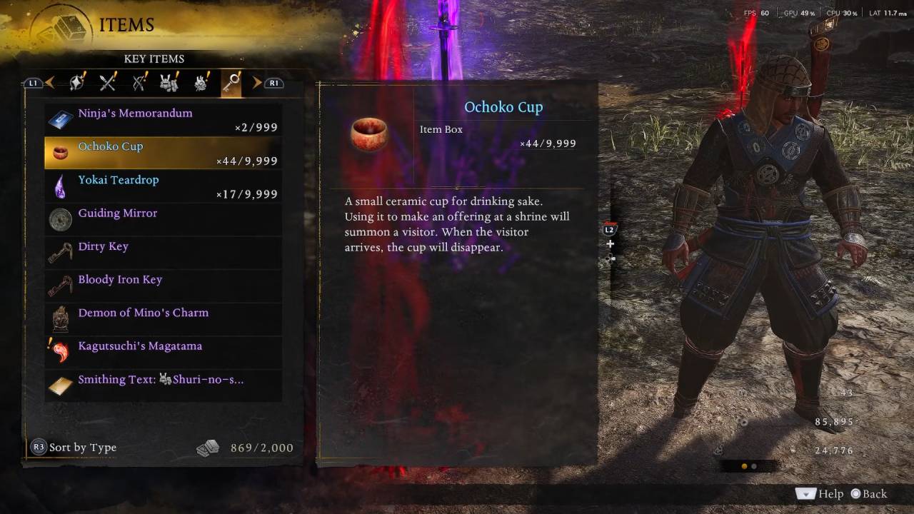 Nioh 3, Guide, How to Farm Ochoko Cups
