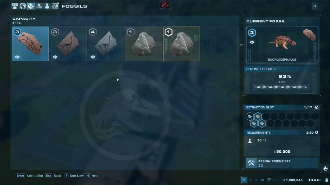 Jurassic World Evolution 2, PC, Gameplay, How to Sell Fossils, Screenshot, NoobFeed