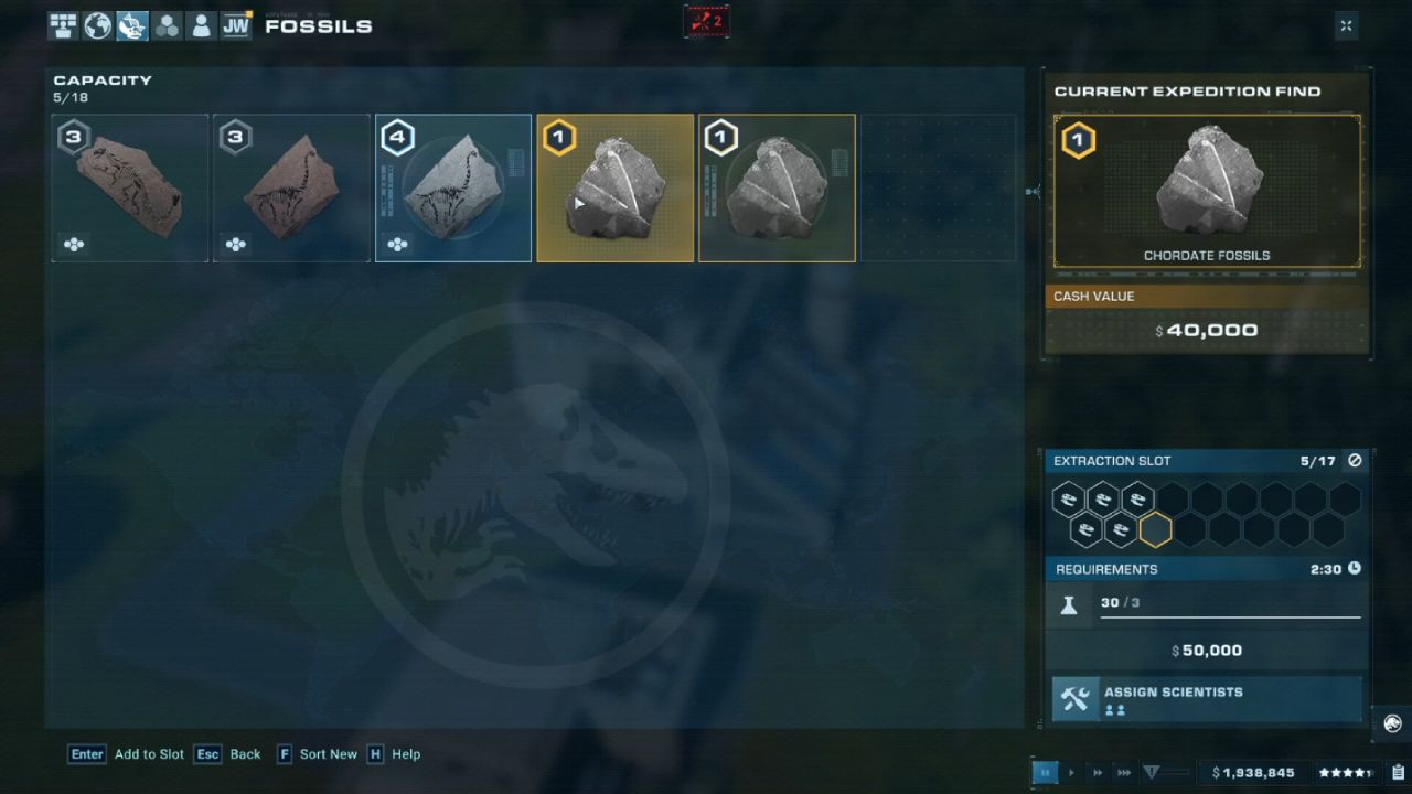 Jurassic World Evolution 2, PC, Gameplay, How to Sell Fossils, Screenshot, NoobFeed