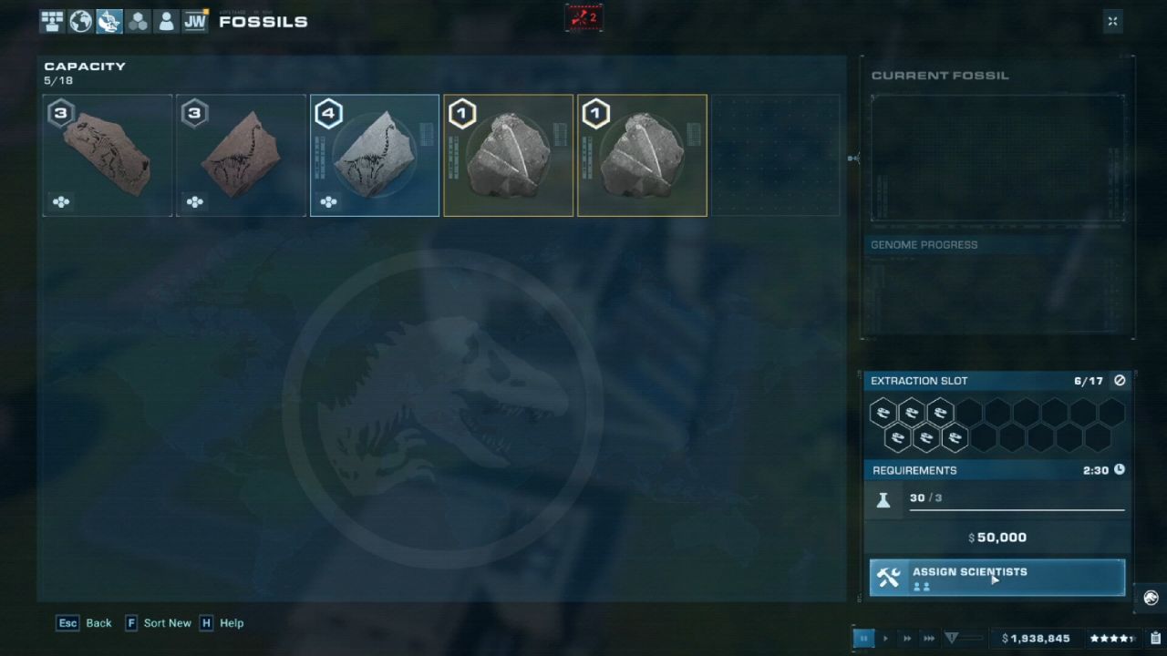 Jurassic World Evolution 2, PC, Gameplay, How to Sell Fossils, Screenshot, NoobFeed