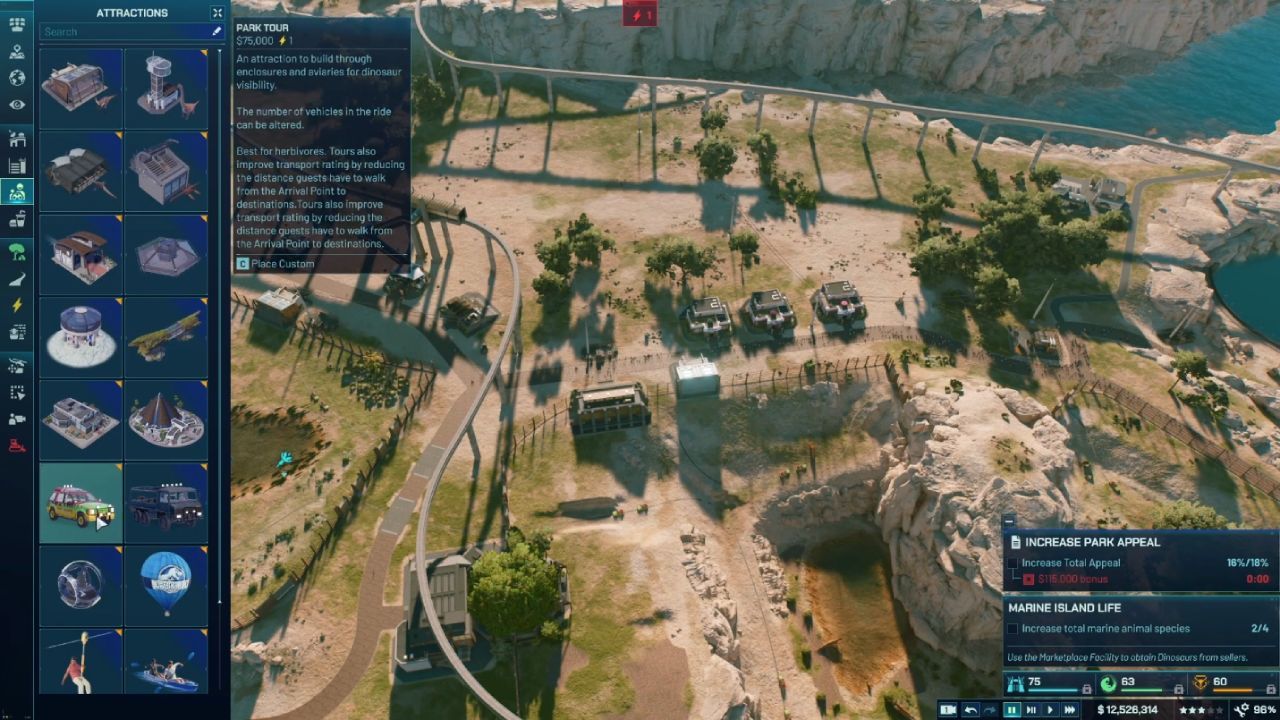 Jurassic World Evolution 3, PC, Gameplay, How To Increase Transport Rating, Screenshot, NoobFeed