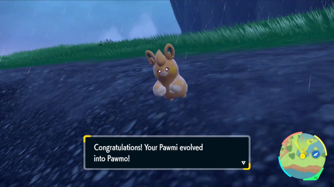 Pokemon Scarlet and Violet, PC, Gameplay, Where to Find Pawmi and Evolve It into Pawmot, Screenshot, NoobFeed