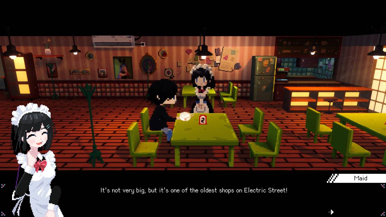 Maid Cafe on Electric Street, Review, Switch, Gameplay, Screenshot