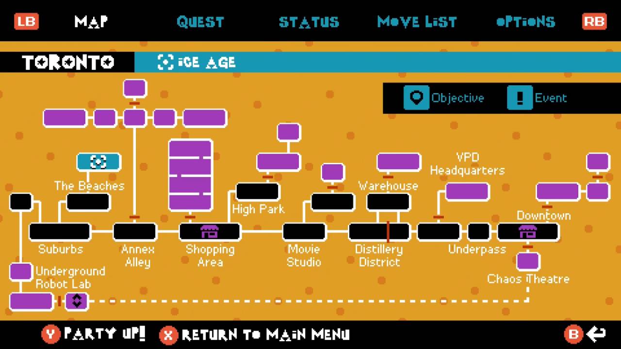 Scott Pilgrim EX, PC, Gameplay, Shop, Badge, and Accessory Locations, Screenshot, NoobFeed