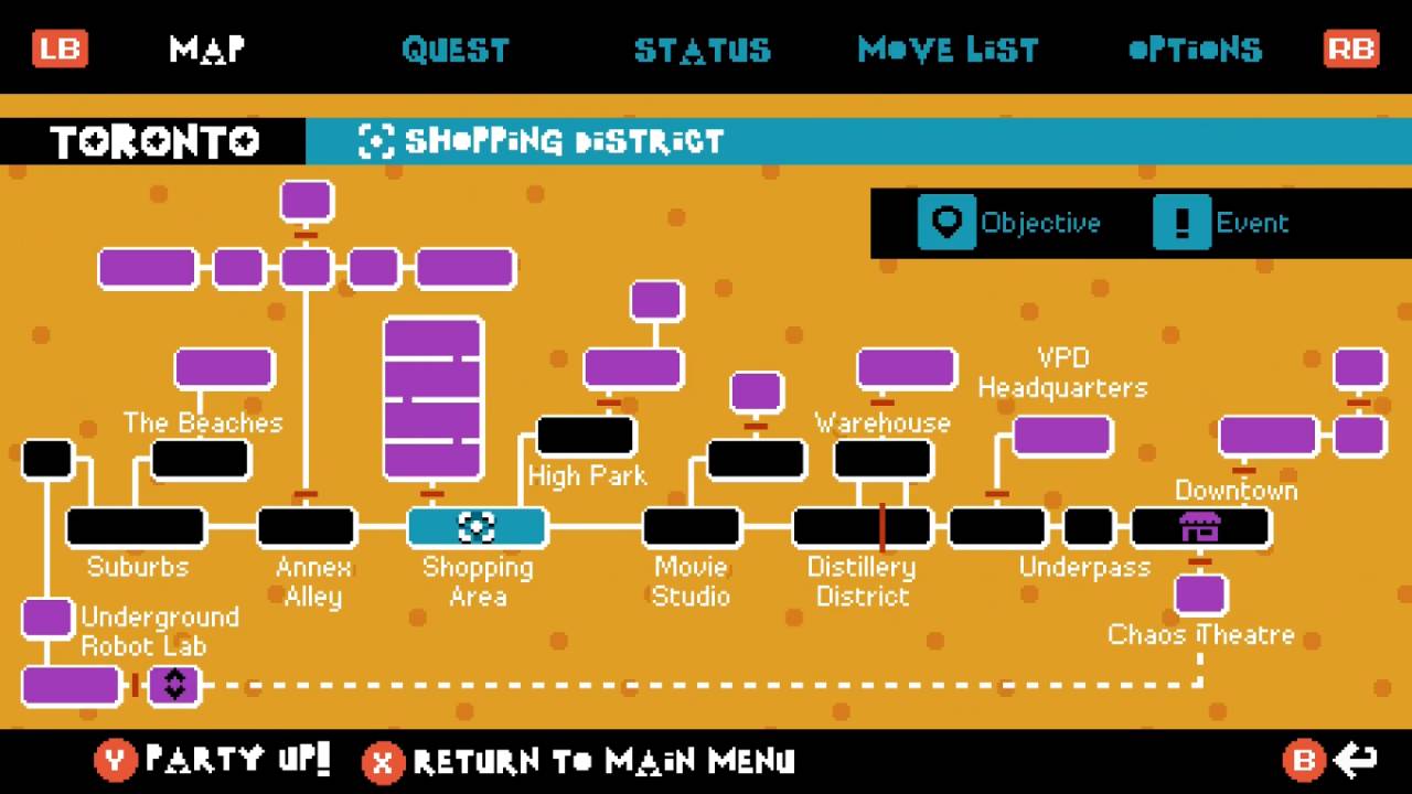 Scott Pilgrim EX, PC, Gameplay, Shop, Badge, and Accessory Locations, Screenshot, NoobFeed
