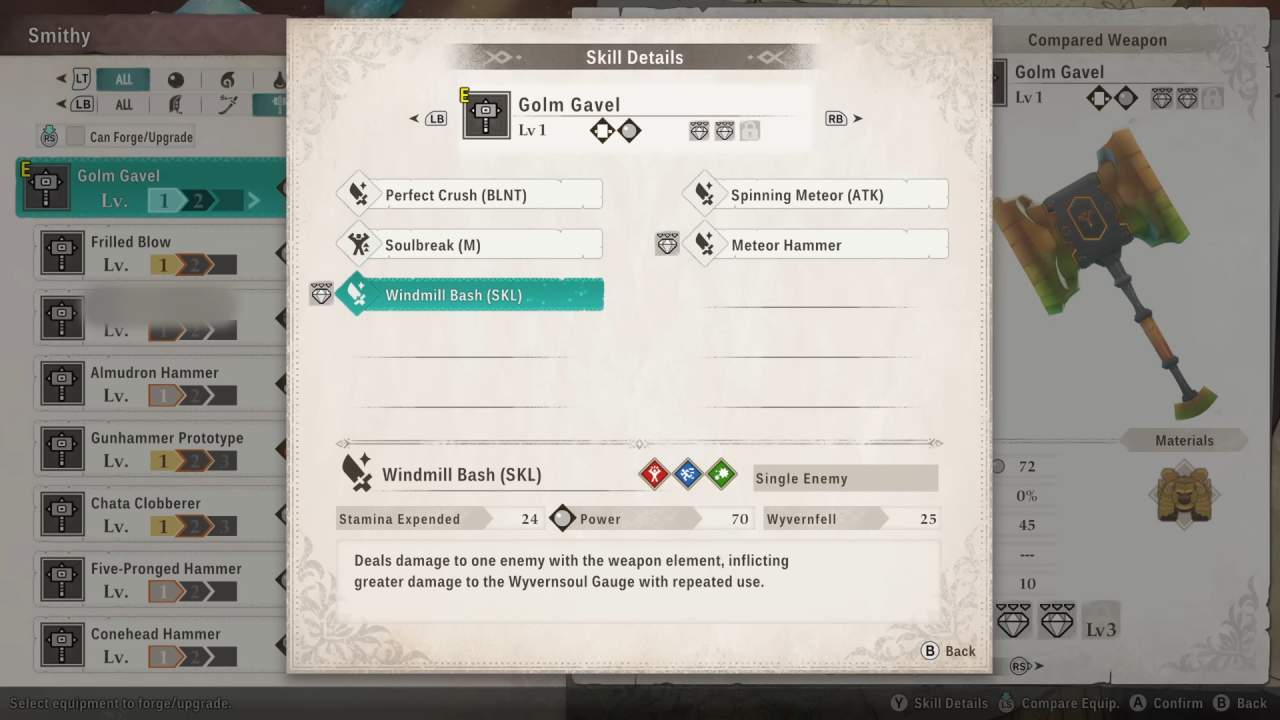 Monster Hunter Stories 3: Twisted Reflection, Guide, How to Use the Hammer