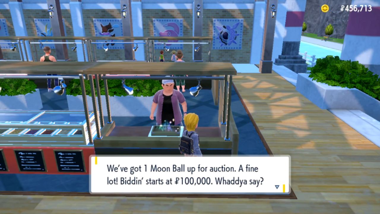 Pokemon Scarlet and Violet, PC, Gameplay, Moon Ball Auction-1, Screenshot, NoobFeed