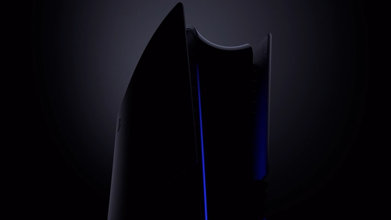 Sony PlayStation 5 console in silhouette