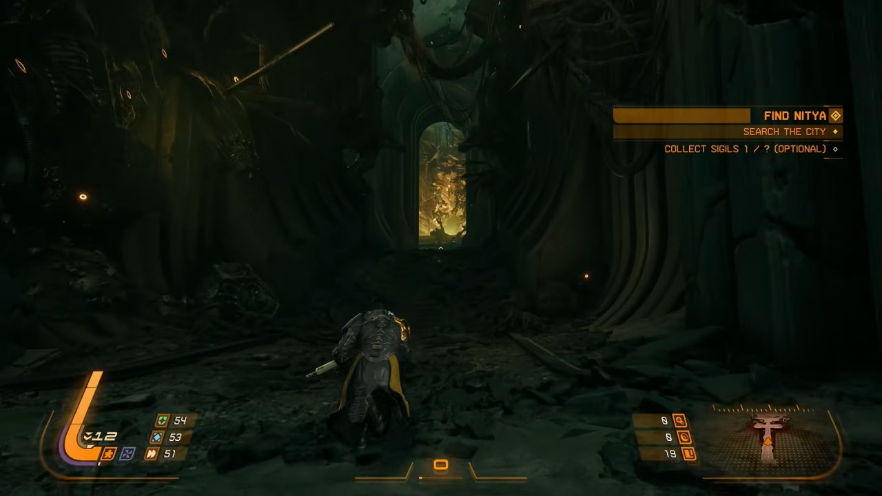Saros, Guide, How to Cross Chasm in Desecrated Fortress