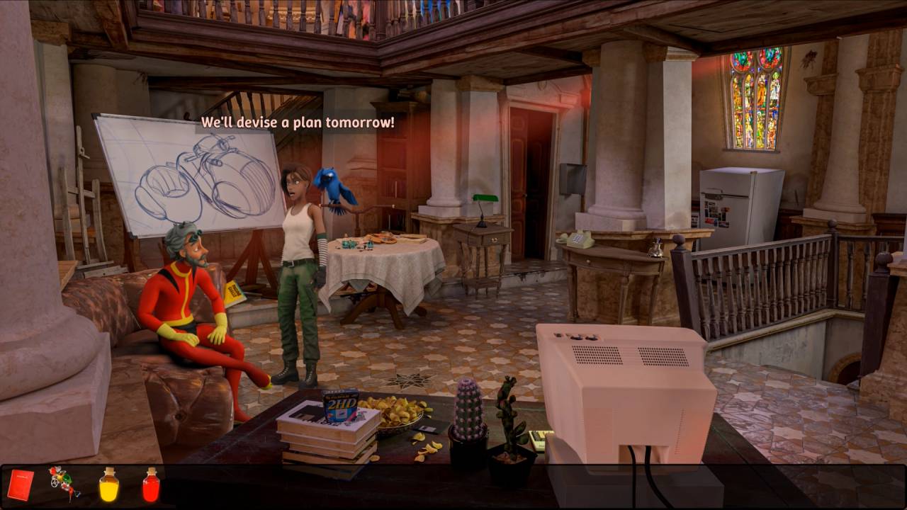 Whirlight - No Time To Trip, Review, PC, Gameplay, Adventure, Point & Click, 1990's Comedy
