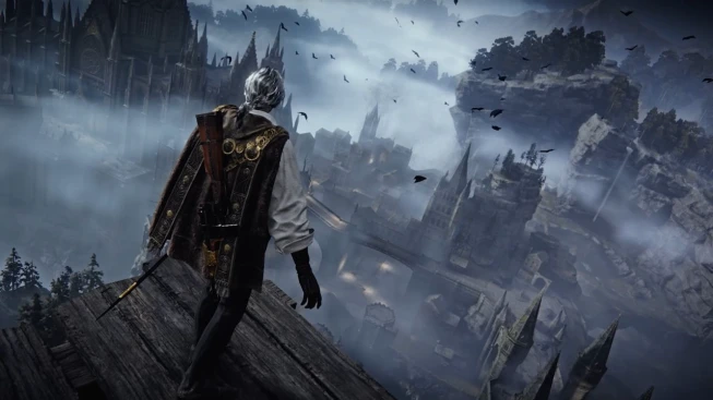 Duskbloods Protagonist stands over the ledge