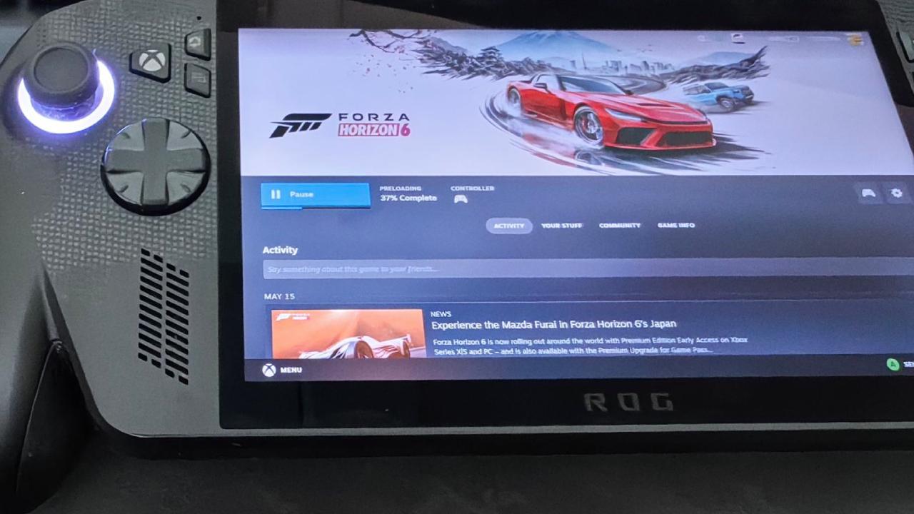 Forza Horizon 6, ROG Ally X, Benchmark Shows, Smooth 1080p, 60 fps Gameplay, NoobFeed