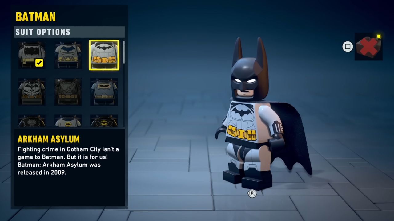LEGO Batman: Legacy of the Dark Knight, Guide, How to Unlock All Batman Suits