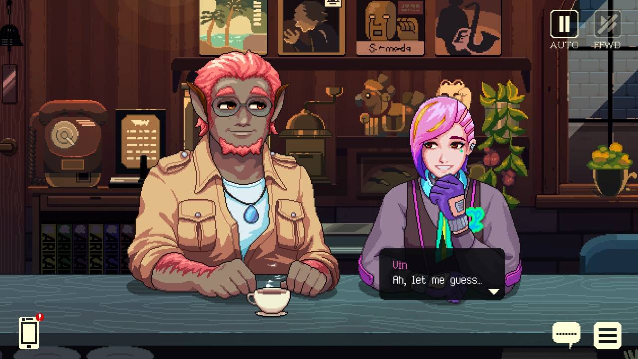 Coffee Talk Tokyo, Review, PC, Gameplay, Screenshot, Visual Novel, Story Rich, Cozy, Interactive Fiction