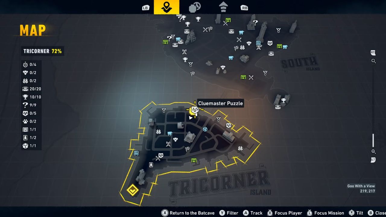 LEGO Batman: Legacy of the Dark Knight, Guide, How to Solve All Cluemaster Puzzles in Tricorner