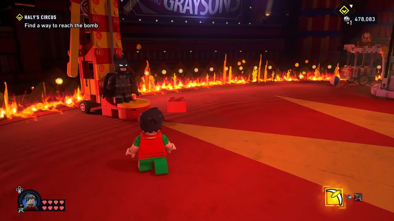 LEGO Batman: Legacy of the Dark Knight, Guide, Two-Face Red Brick Location