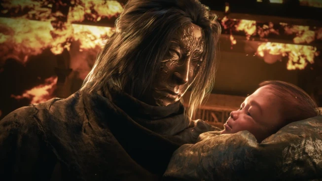 Phantom Blade Zero Protagonist Holding a Baby 