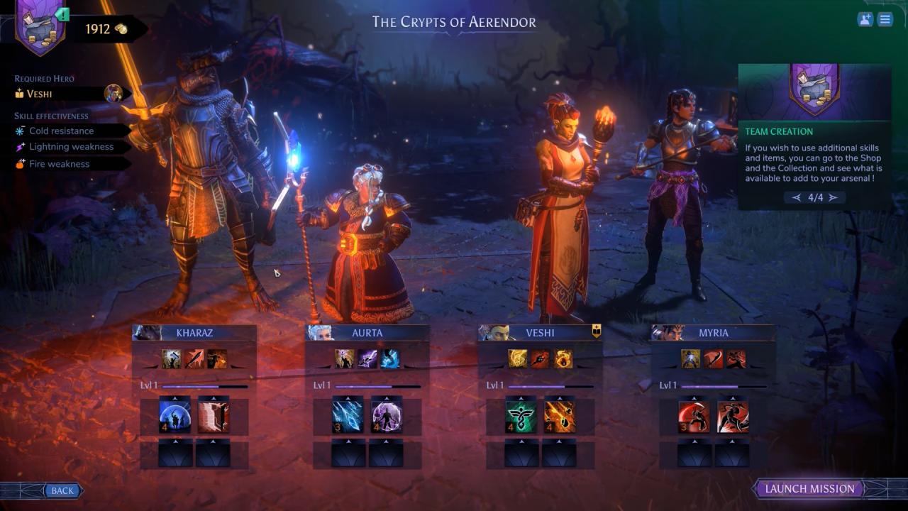 Terrinoth: Heroes of Descent Party Team Creator