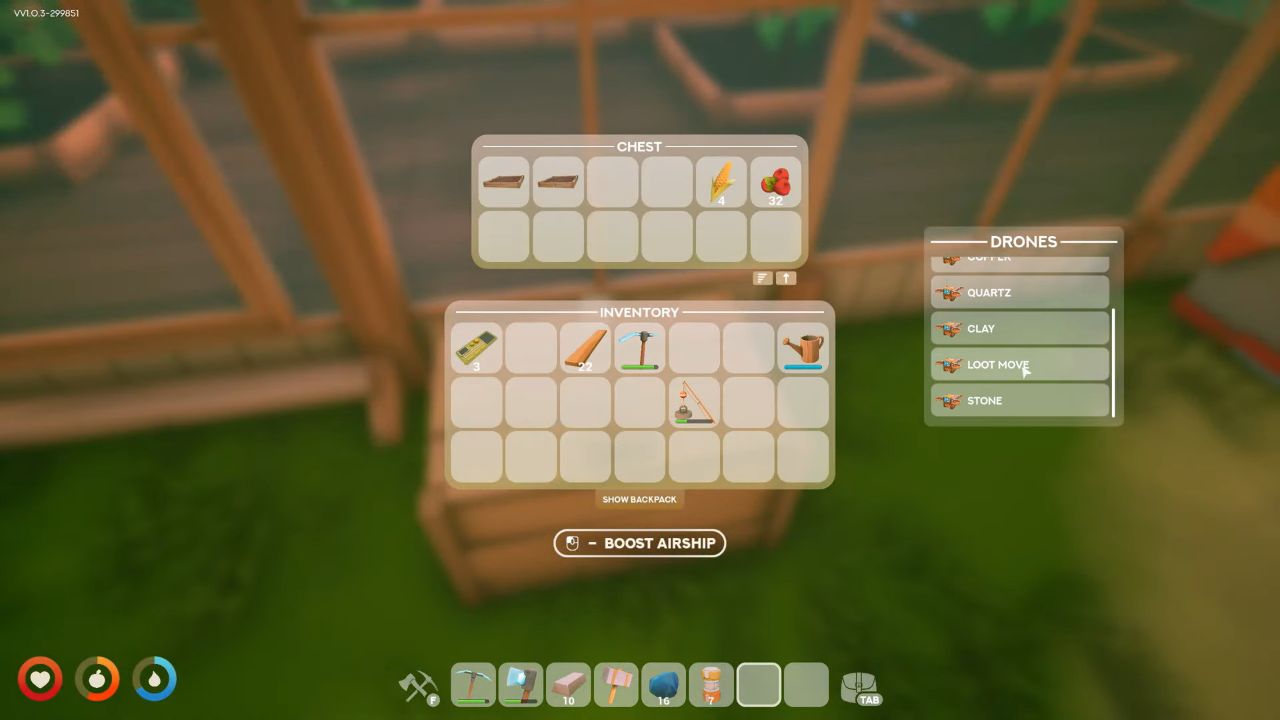 Solarpunk Guide Clicking the Chest to Monitor