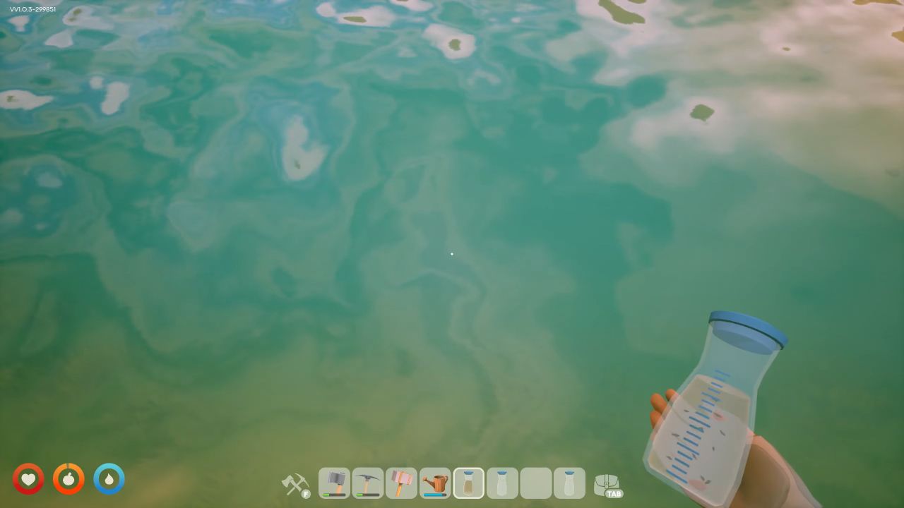 Solarpunk Guide Filling Up Water Bottle With Fresh Water