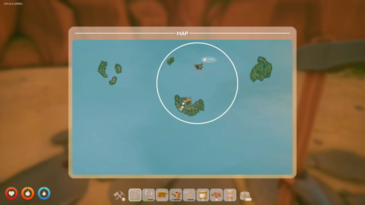 Solarpunk Guide Map Showing Iron Node Location