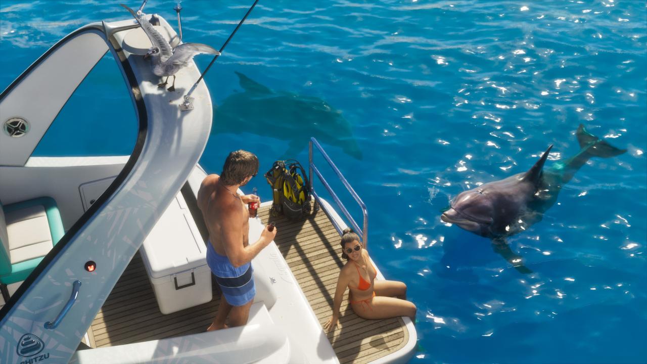 GTA 6 Lucia and Jason watching dolphins