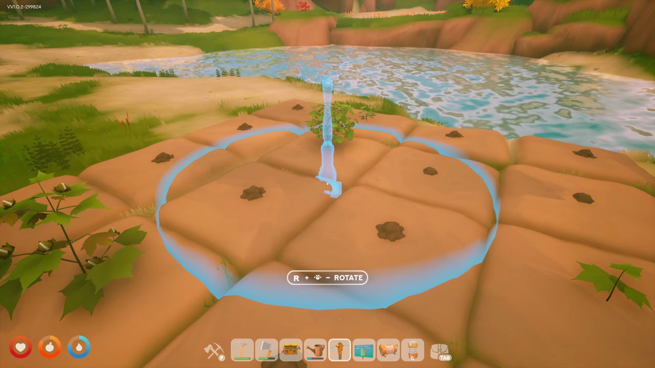 Solarpunk Guide Placing Sprinkler