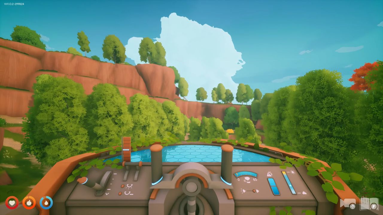 Solarpunk Guide Flying Near to The Island