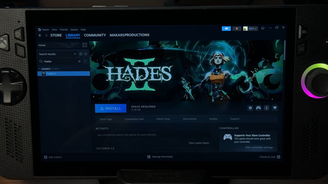 ASUS ROG Xbox Ally X Steam Library Games Download