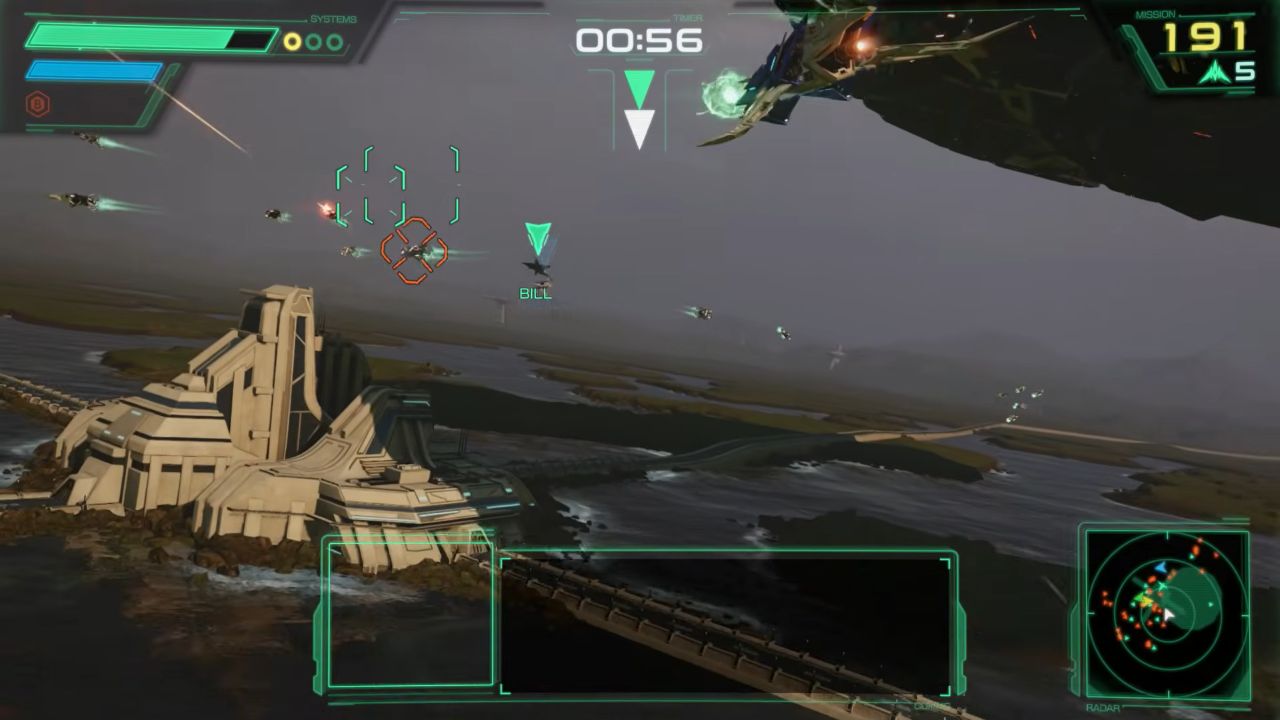 Star Fox Guide Locking Target on Katina