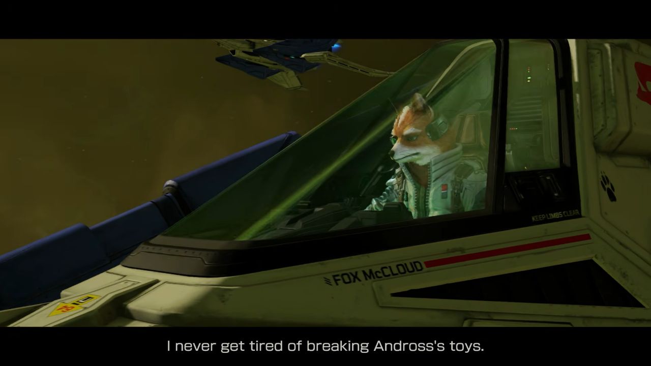 Star Fox Guide Fox in a ship in Area 6