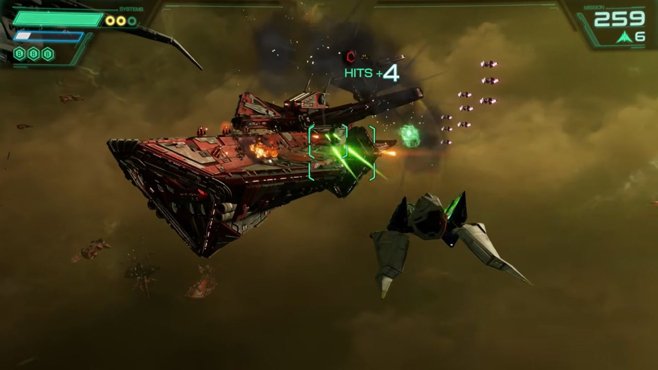Star Fox Guide Attacking Enemy Ship in Area 6