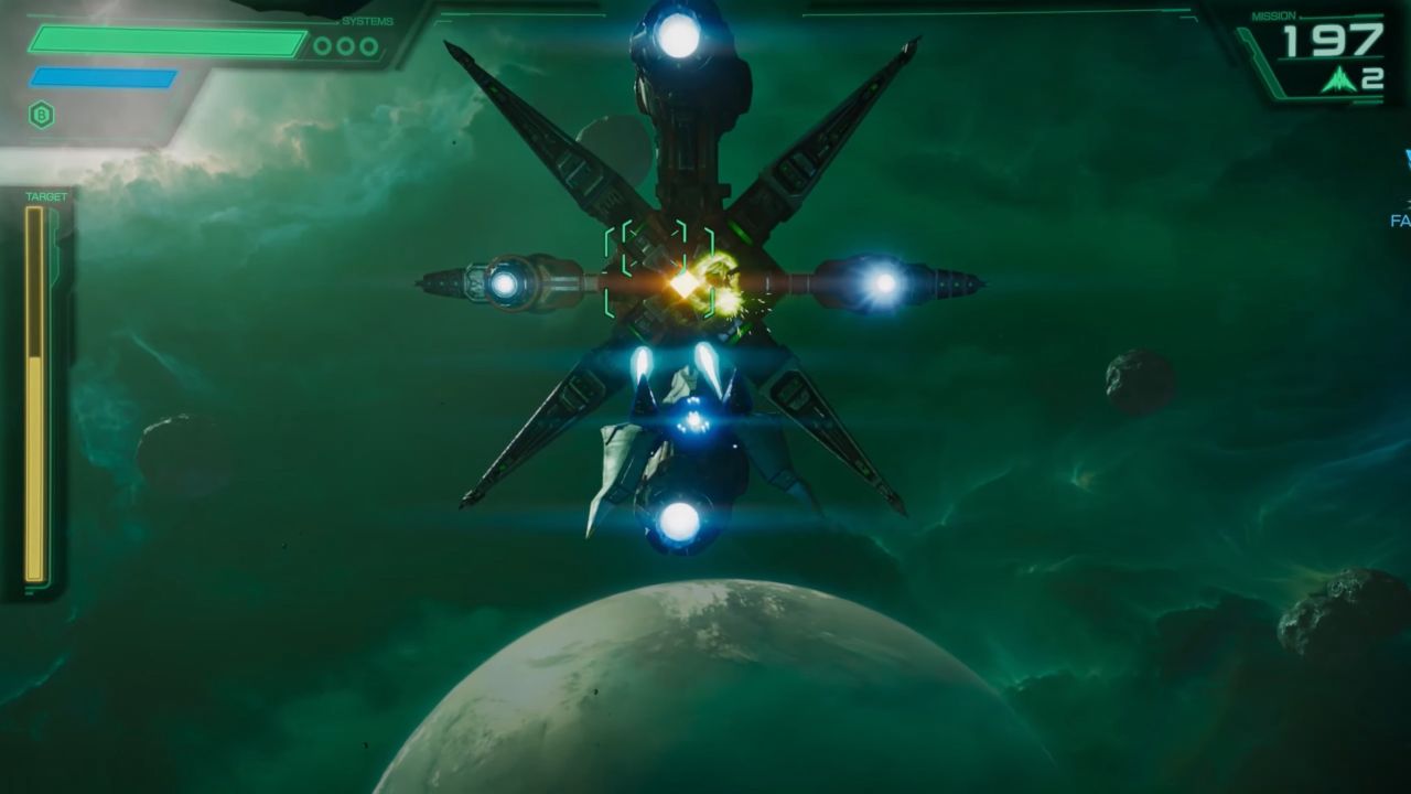 Star Fox Guide Attacking Target in Meteo