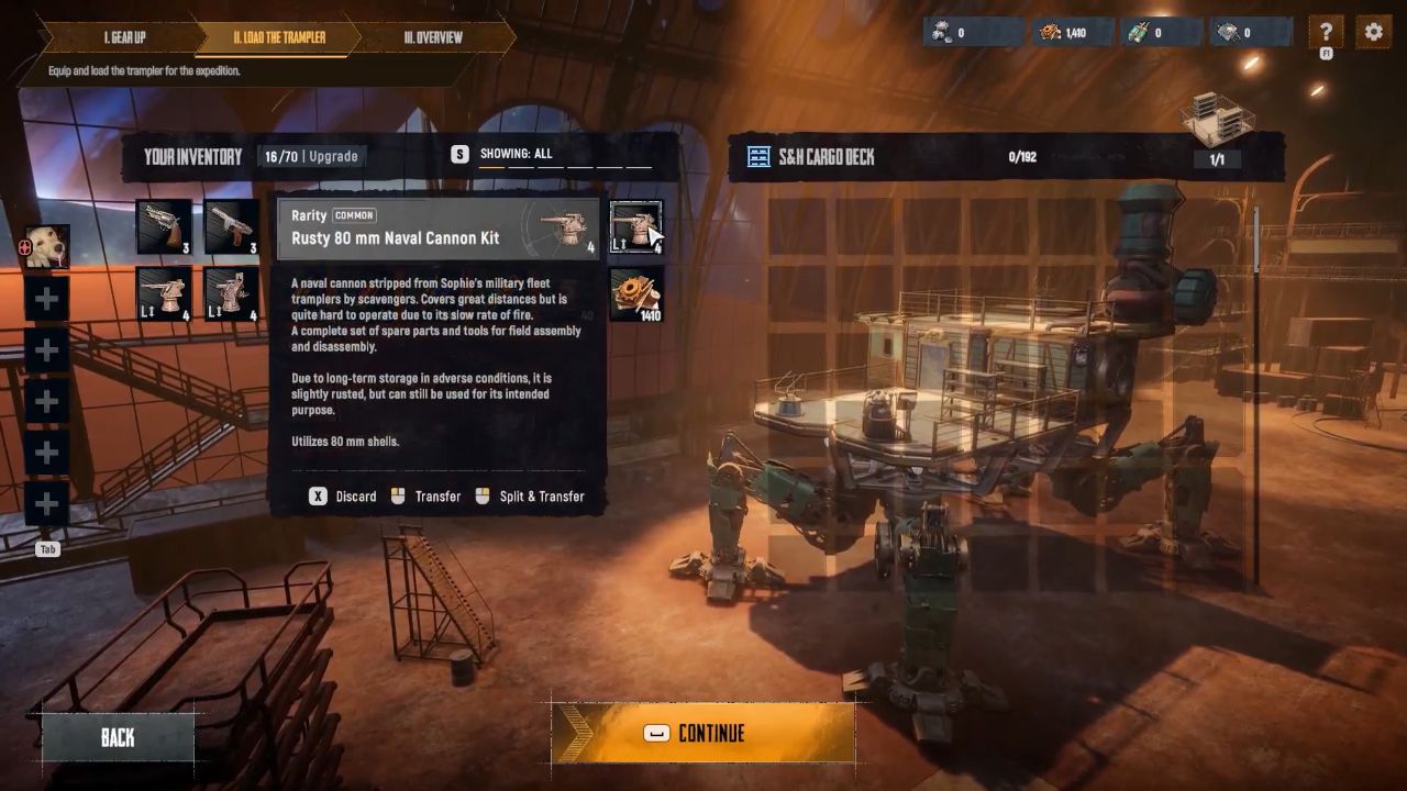 SAND: Raiders of Sophie Guide Cannons in Inventory