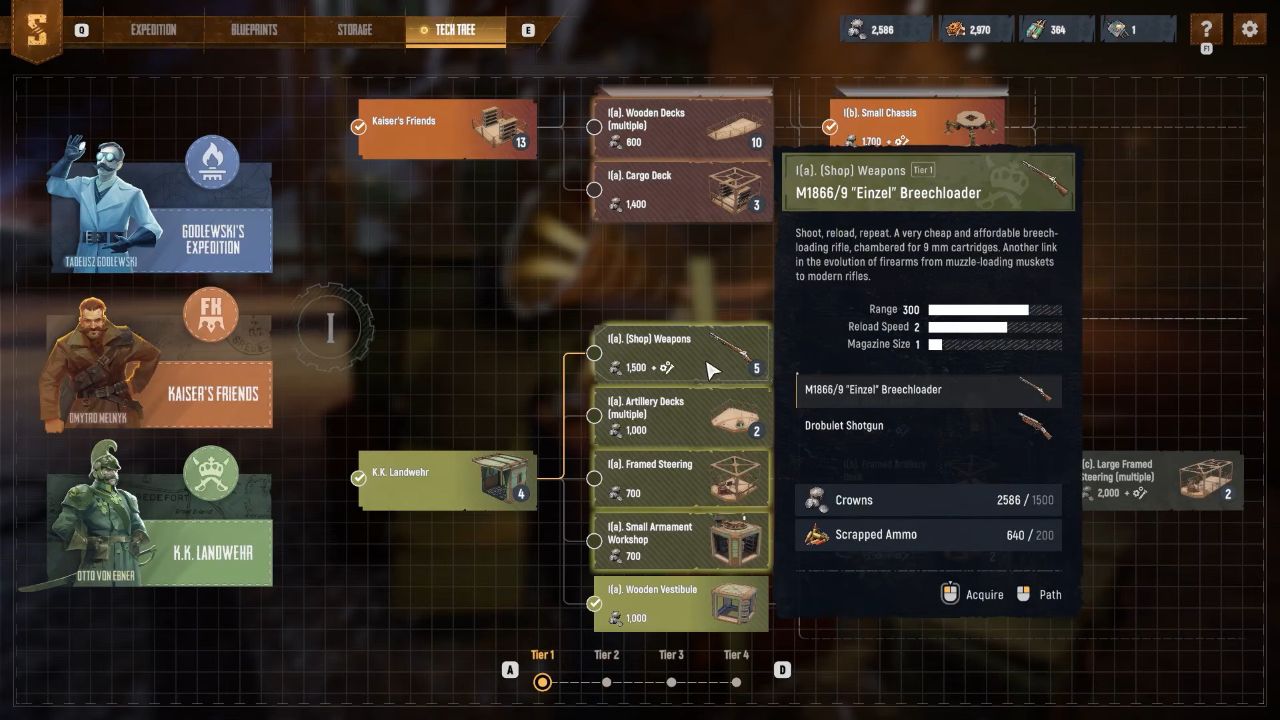 SAND: Raiders of Sophie Guide Tech Tree
