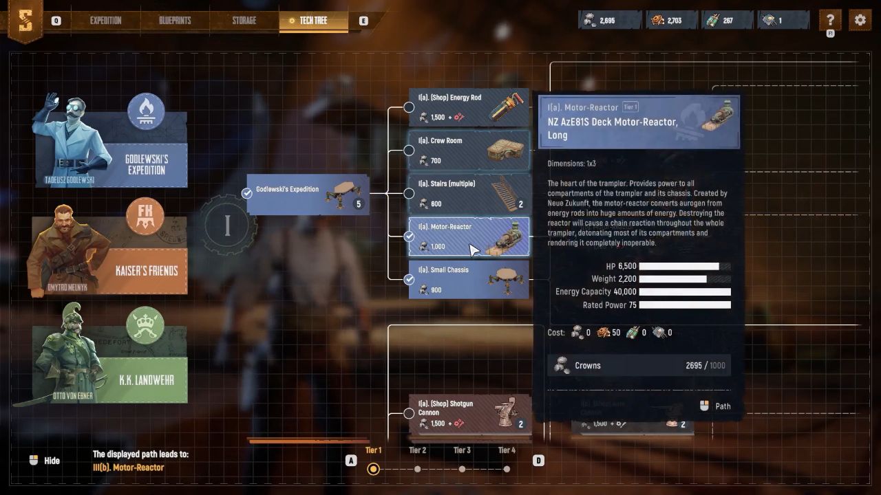 SAND: Raiders of Sophie Guide Unlocking Motor Reactors in Tech Tree