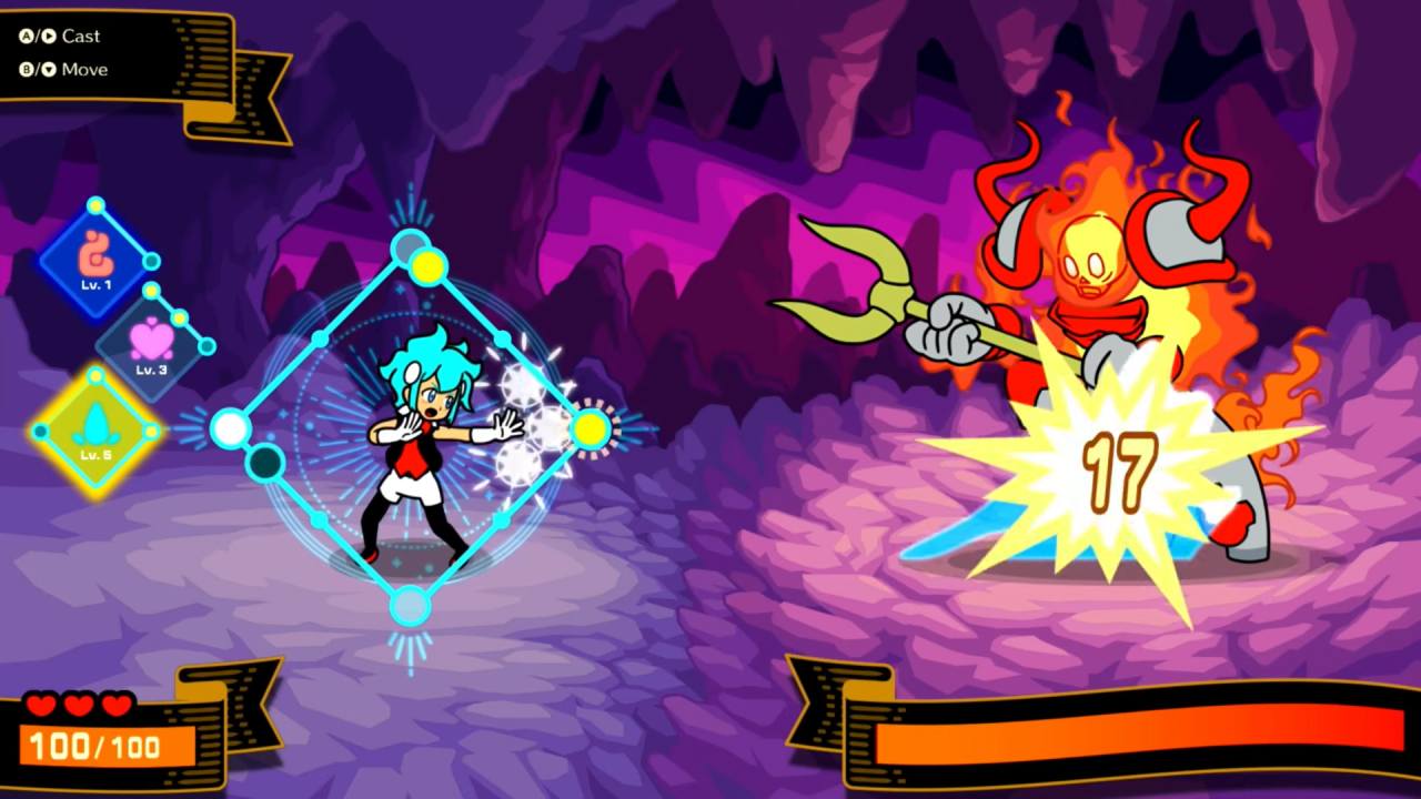 Rhythm Heaven Groove Beatspell Wizard casts ice rhythm spell