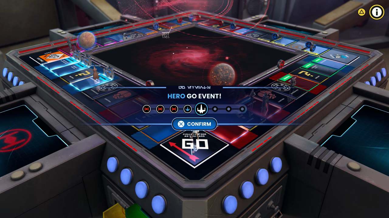 Monopoly Star Wars Heroes vs. Villains Hero Go Event Screen