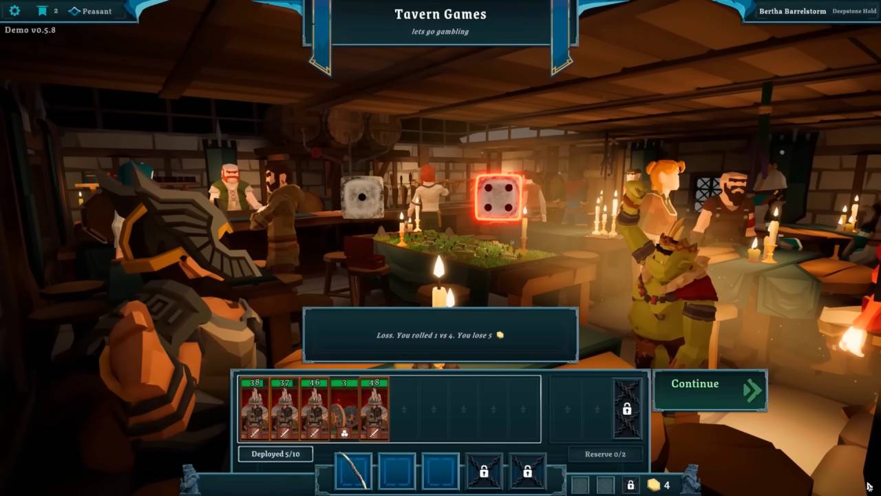 Tabletop Tavern RTS Dice Roll Game