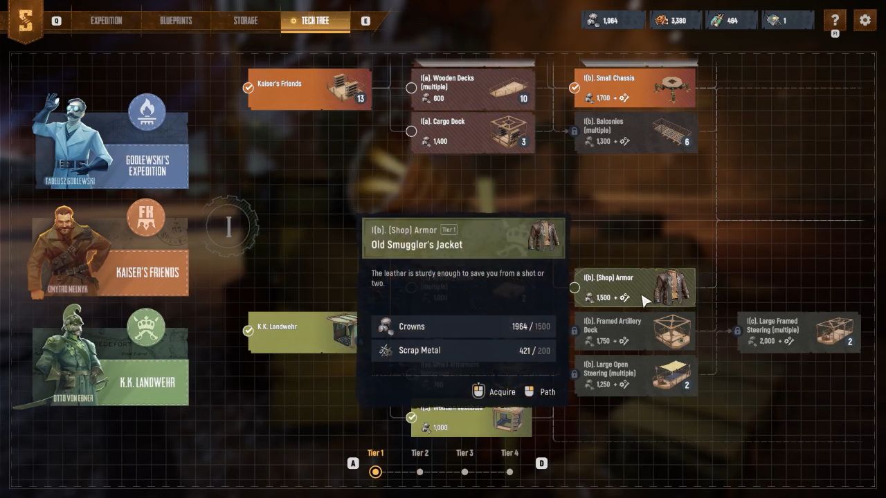 SAND: Raiders of Sophie Guide Collecting Armors From Tech Tree