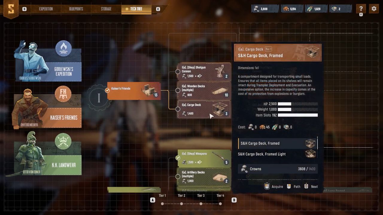 SAND: Raiders of Sophie Guide Collecting Cargo Decks From Tech Tree