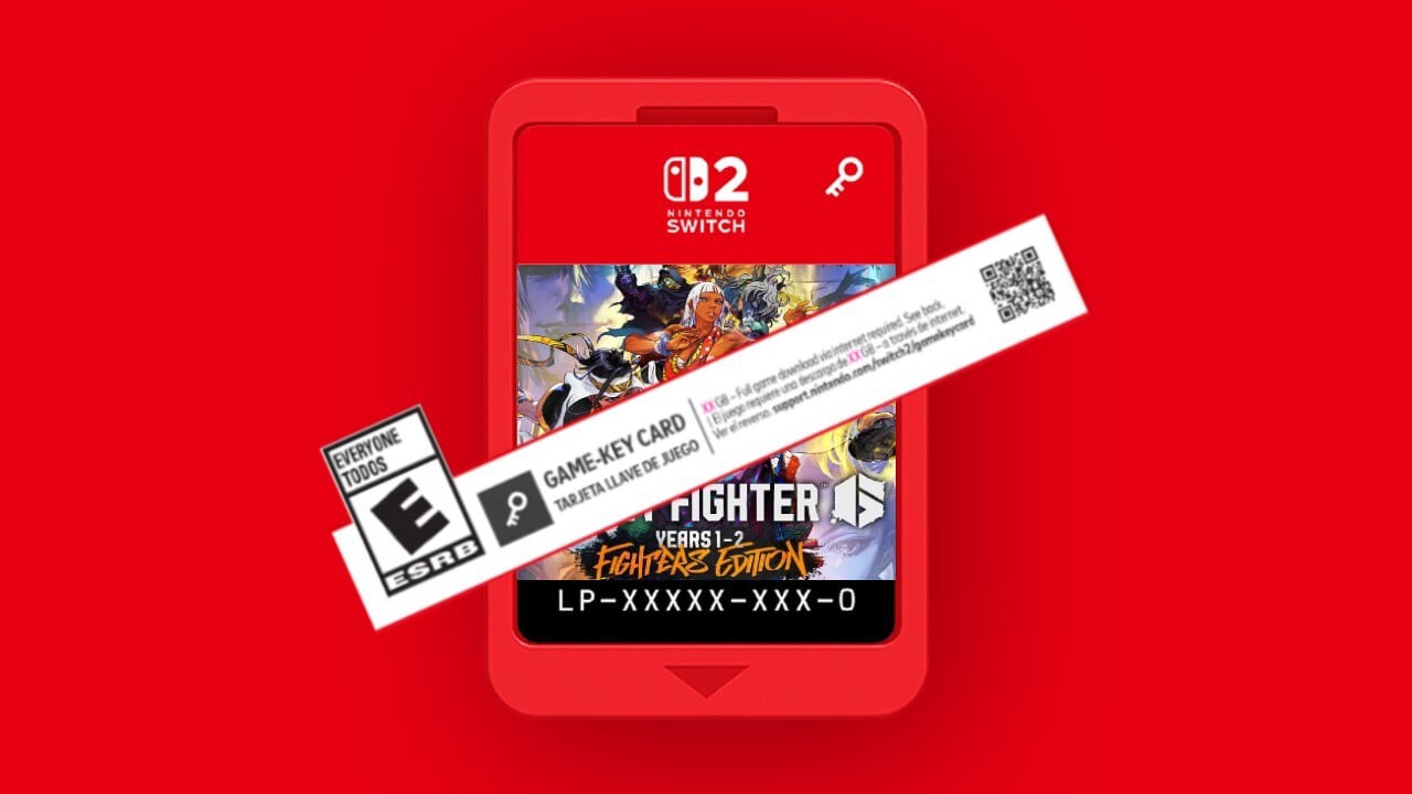 Mockup of Switch 2 game-key card
