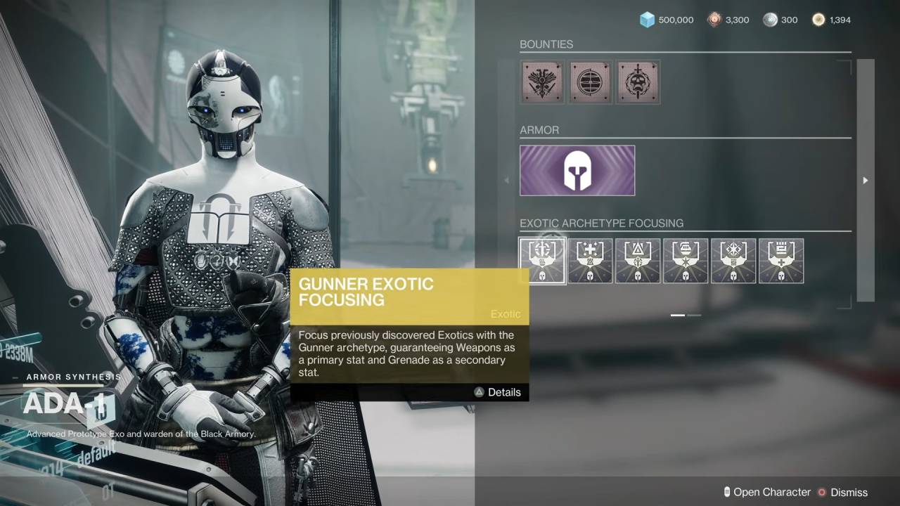 Destiny 2: Monument of Triumph Guide Armor Synthesis ADA